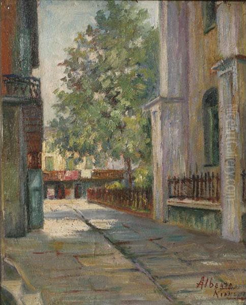 New Orleans Street Scene Oil Painting by Alberta Kinsey