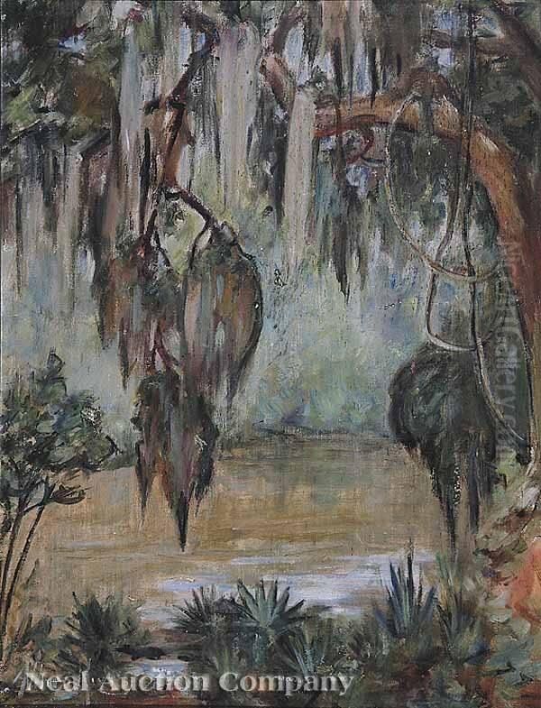 Louisiana Bayou Oil Painting by Alberta Kinsey