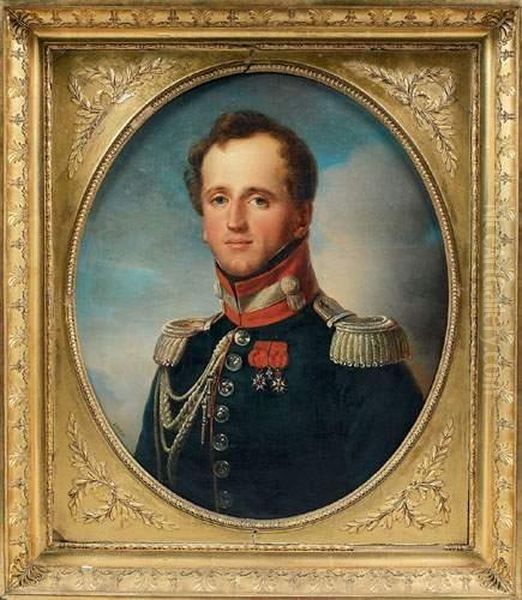 Portrait De Augustin Marie Elie Charles De Talleyrand-perigord Oil Painting by Francois Josephe Kinson