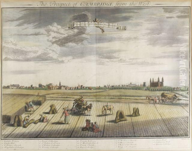 A Prospect Of Cambridge From The West Oil Painting by Johannes Kip