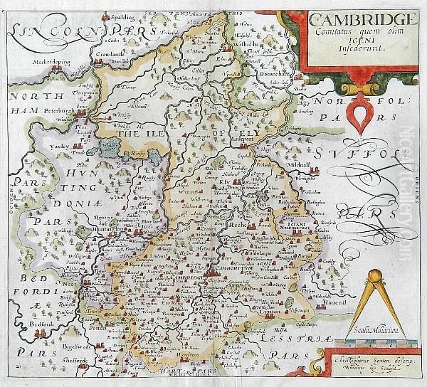 Cambridgeshire 1637 Oil Painting by William Kip