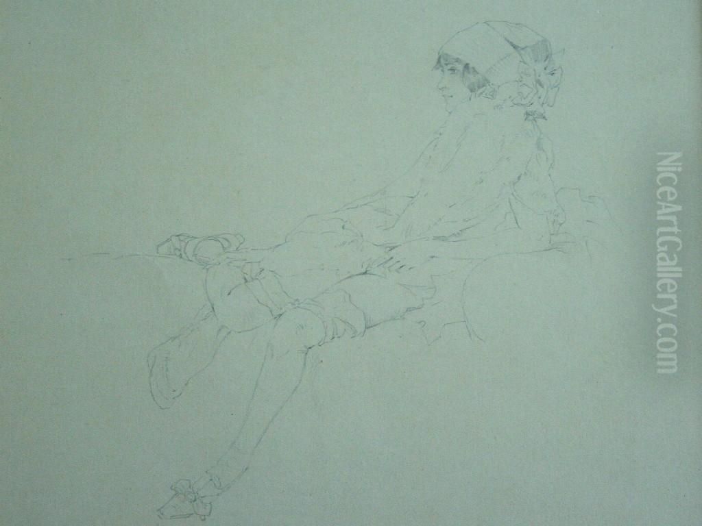 Une Coquette Oil Painting by Raphael Kirchner