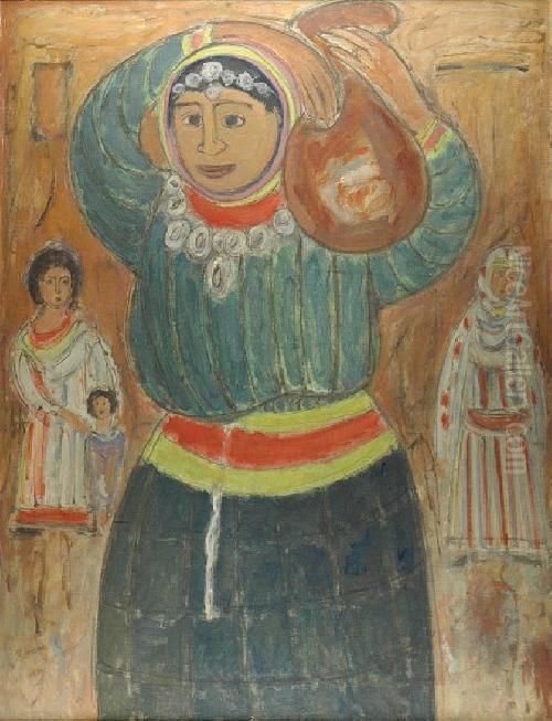 Niosaca Wode Oil Painting by Jecheskiel Dawid Kirszenbaum