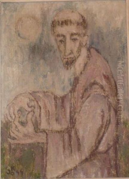 Le Moine. Oil Painting by Jecheskiel Dawid Kirszenbaum