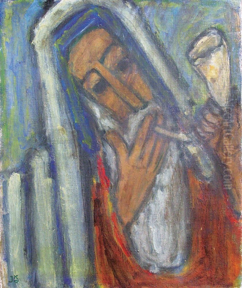 Le Rabin Oil Painting by Jesekiel Kirszenbaum