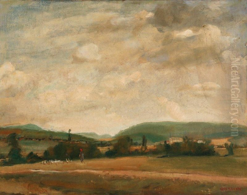 Nagybanyai Taj Oil Painting by Karoly Kiss