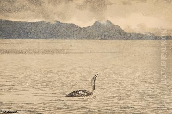 Diver Cries Oil Painting by Theodor Severin Kittelsen