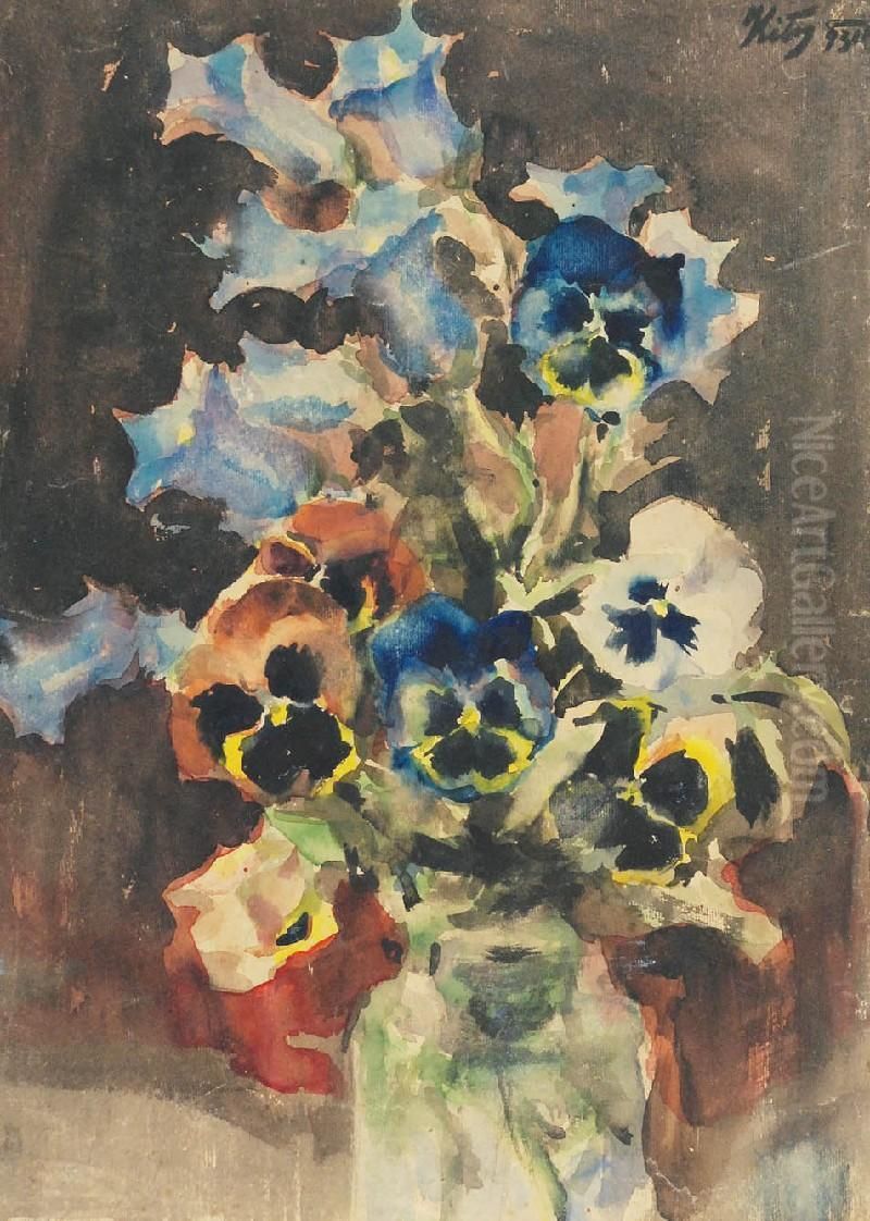 Kwiaty W Wazonie Oil Painting by Marcin Kitz