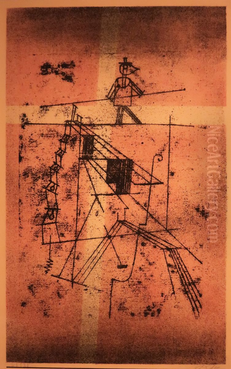Seiltanzer Oil Painting by Paul Klee