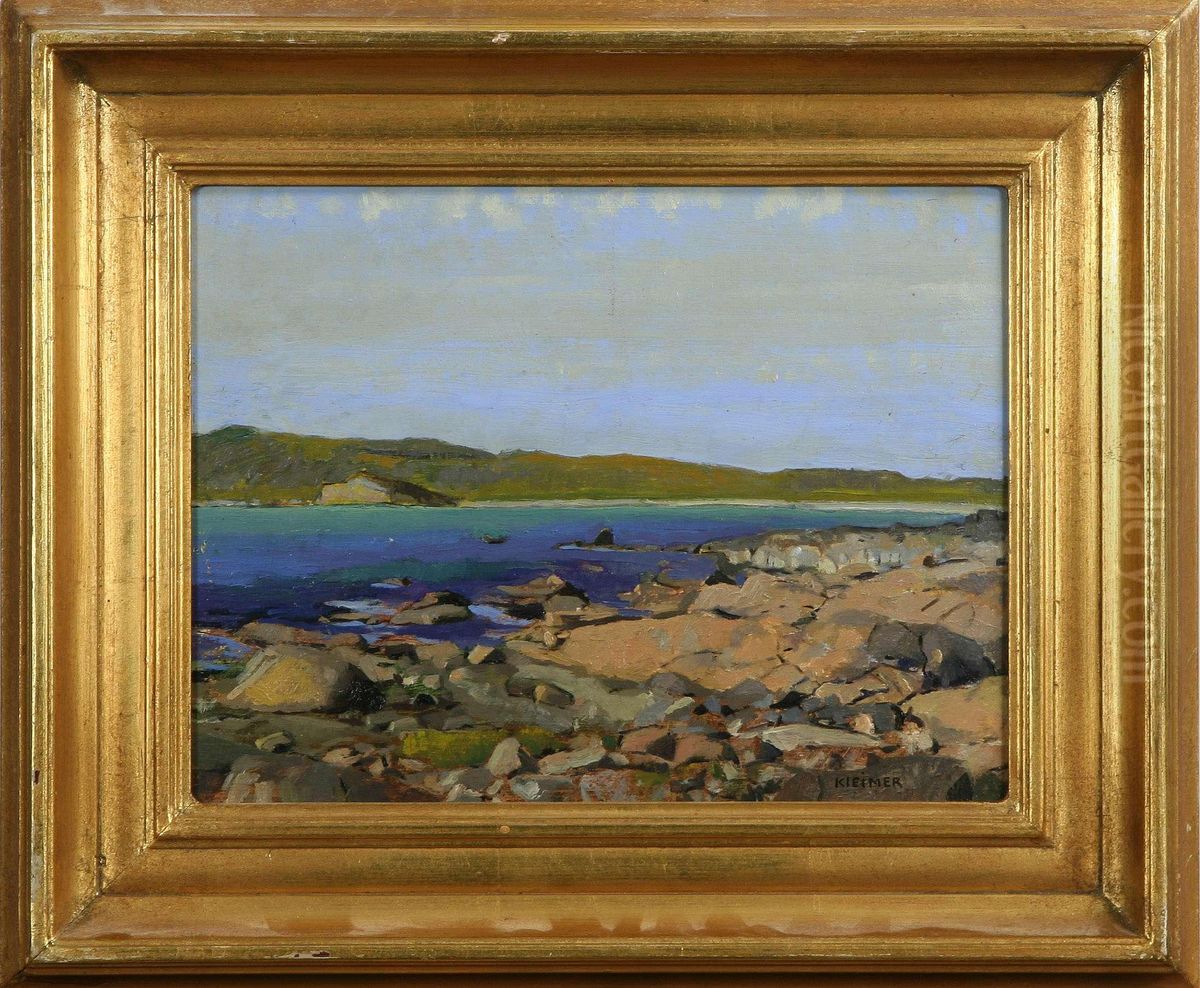 Kustvy, Signerad Kleimer Oil Painting by Axel Kleimer