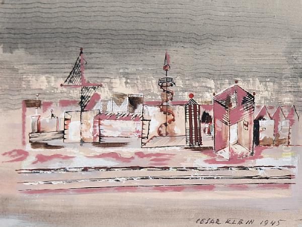 Fairground Oil Painting by Cesar Klein