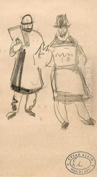 Figurenstudien Oil Painting by Cesar Klein