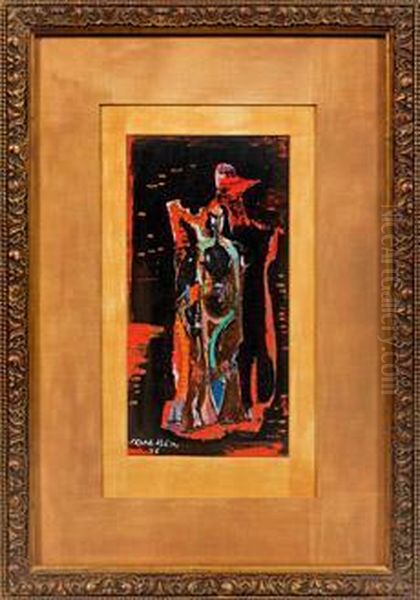 Komposition Mitstehender Weiblicher Figur Oil Painting by Cesar Klein