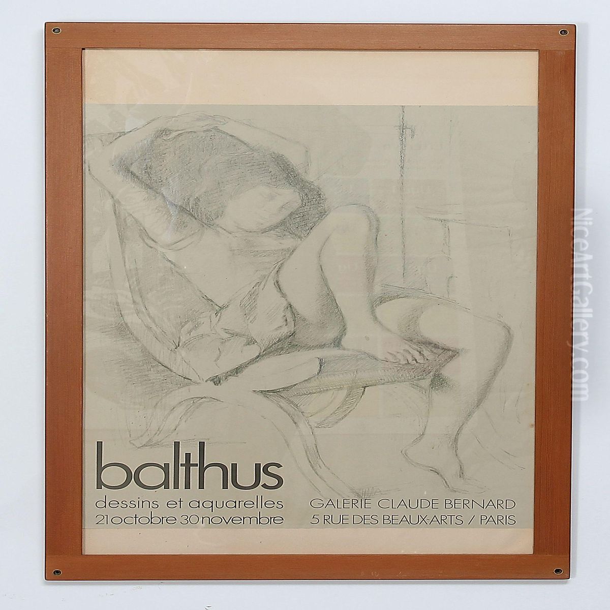 A Pair Of Frames Of Solid Oregon Pine, With Brass Fittings For Mounting Oil Painting by Kaare Klint