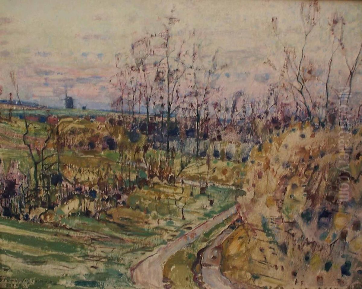 Vorfruhlingsabend Oil Painting by Hans Klohss