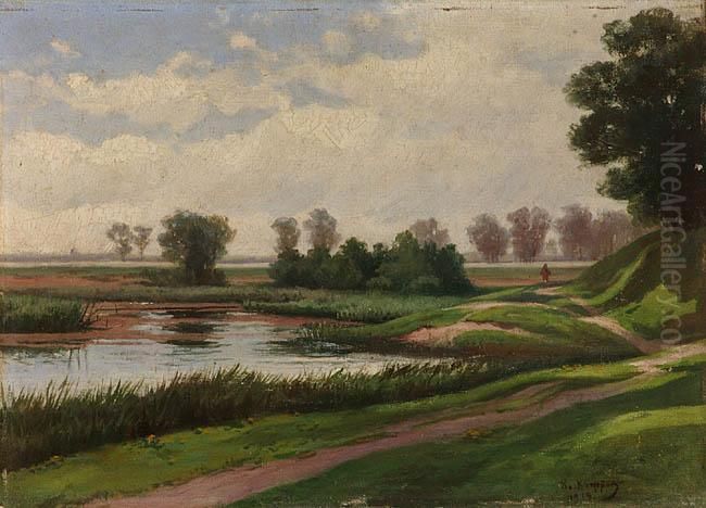 Pejzaz Oil Painting by Karl Klopfer