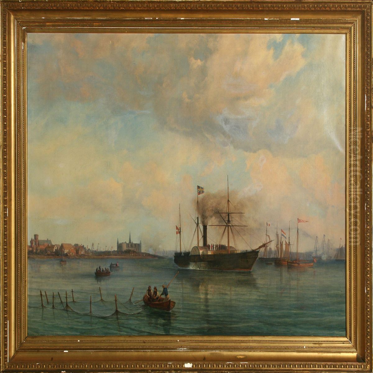 Marine Oil Painting by Frederick Theodor Kloss
