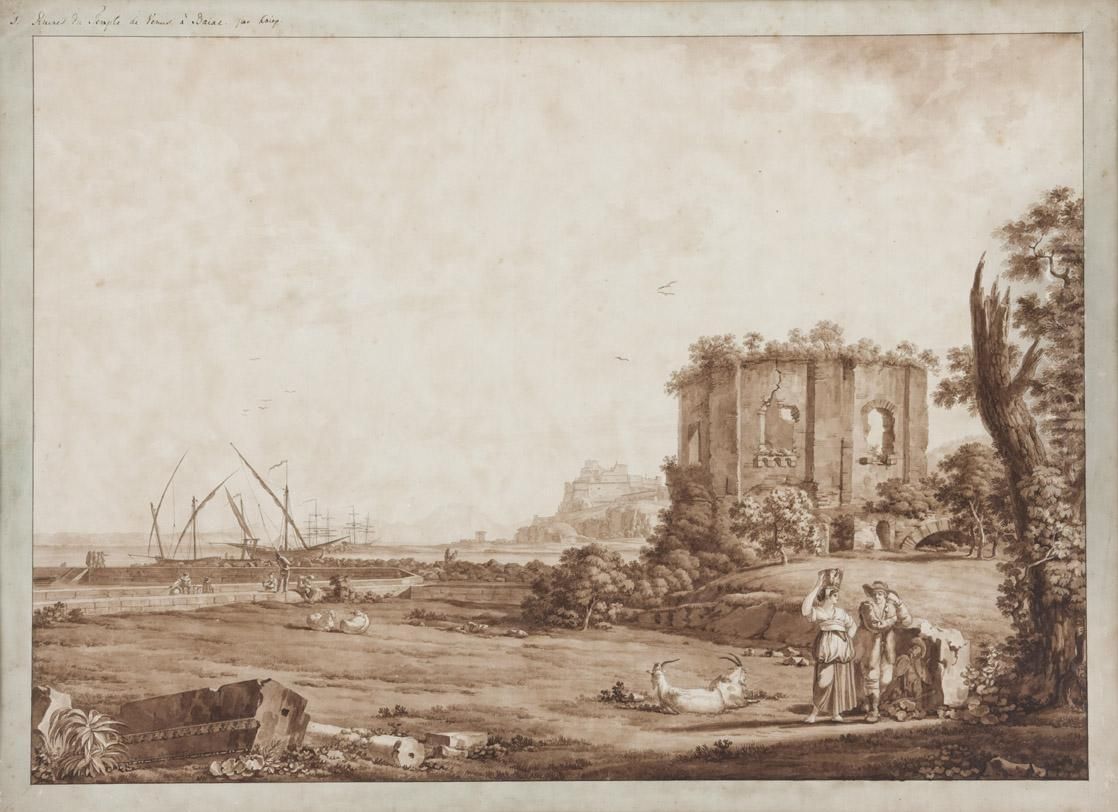 Rovine Del Tempio Di Venere A Baia Oil Painting by Christian Heinrich Kniep