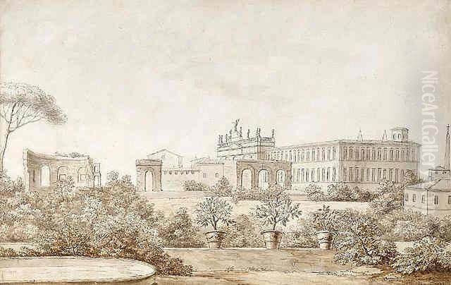 Church Of San Giovanni In Laterano Oil Painting by Ellis Cordelia Knight