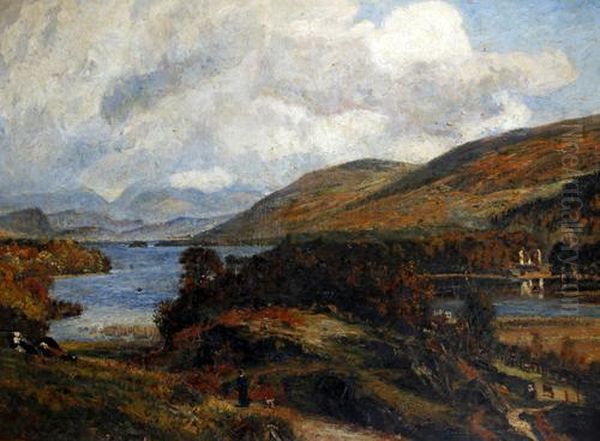 Coniston Water Oil Painting by John William Buxton Knight
