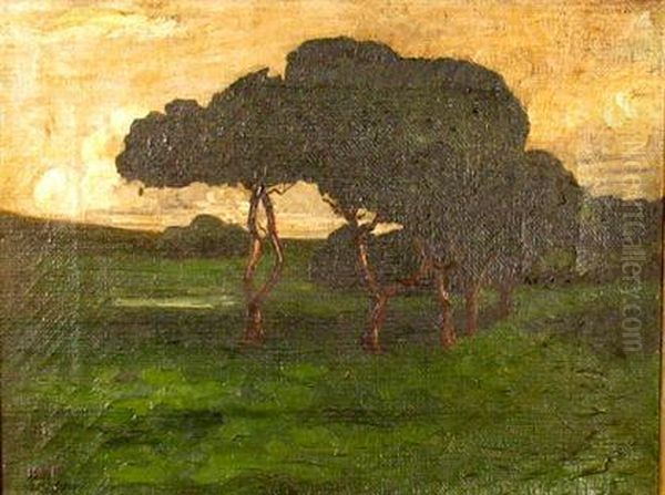 Summer Trees Oil Painting by Helen Mary Knowlton