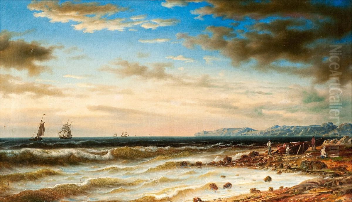 Coast Landscape Oil Painting by Johan Knutson