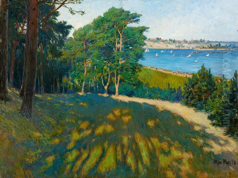 Havellandschaft Oil Painting by Max Friedrich Koch