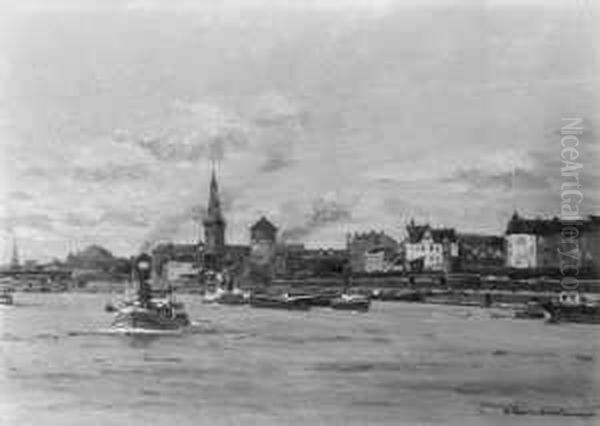 Blick Auf Orleans. Signiert Und Datiert Unten Rechts: Koch-zeuthen/orleans 1942. Ol Auf Leinwand. H 60; B 80 Cm. Oil Painting by Reinhold Koch-Zeuthen