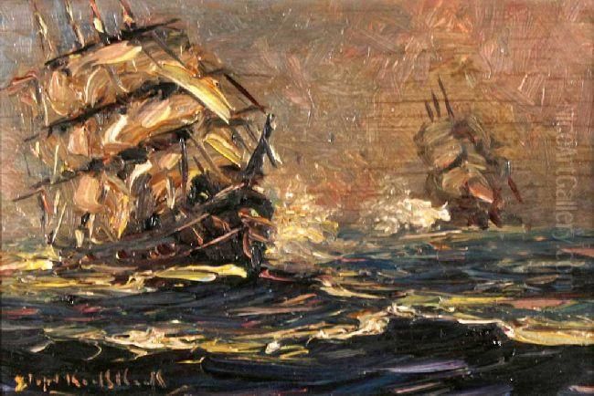 Fragatas Oil Painting by Stephen Koek Koek