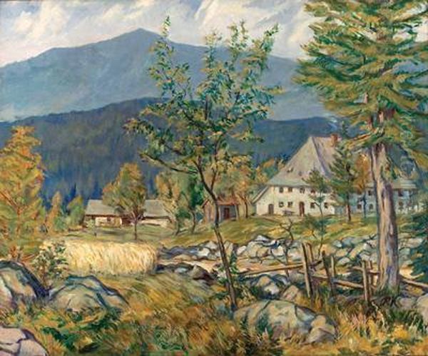 Waldhauser Oil Painting by Reinhold Koeppel