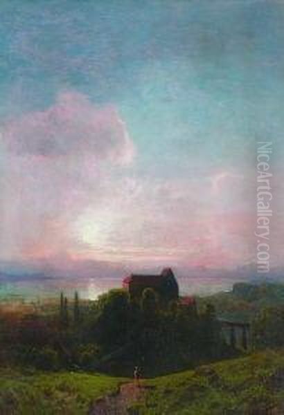 Blick Auf Schlos Starnberg Oil Painting by Julius Kohnholz