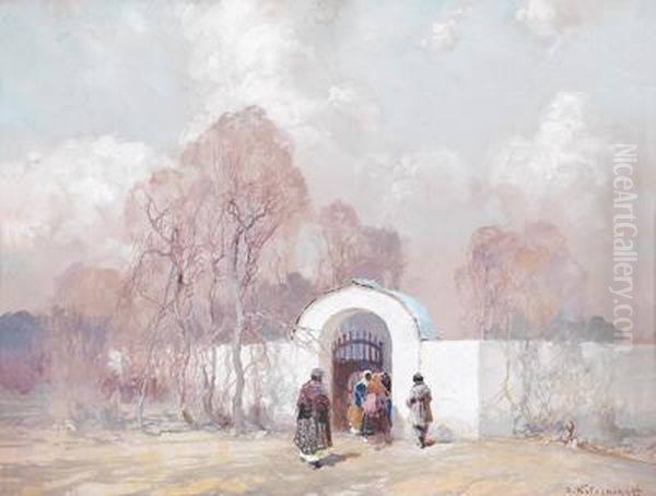 Vor Einem Tor Oil Painting by Sergee Kolesnikoff