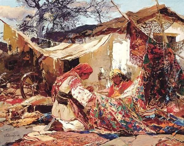 Les Bohemiens Oil Painting by Sergee Kolesnikoff