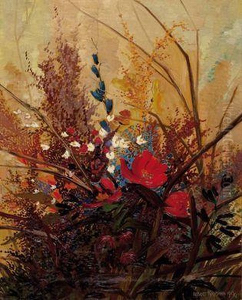 Sommerlicher Straus Oil Painting by Albert Kollmann