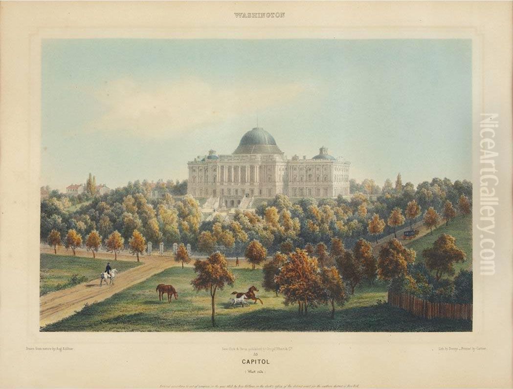 Capital (west Side) Oil Painting by Kollner, Augustus