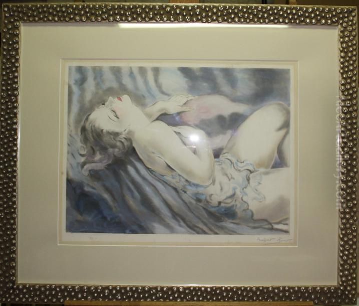 Jeune Femme Allongee Oil Painting by Micao Kono