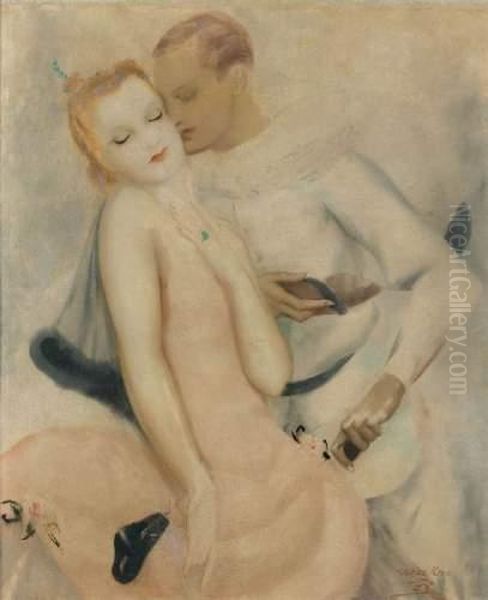 Couple Enlace Oil Painting by Micao Kono