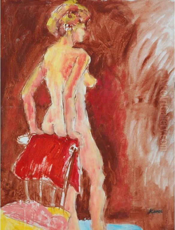Life Study - Female Oil Painting by Harold Kopel