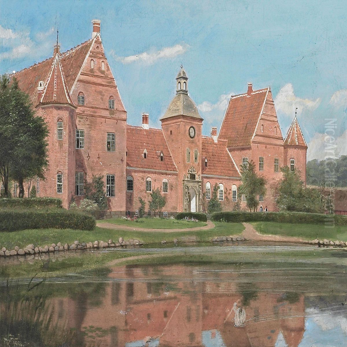 Scenery From Ulstrupcastle Oil Painting by Jacob Kornerup