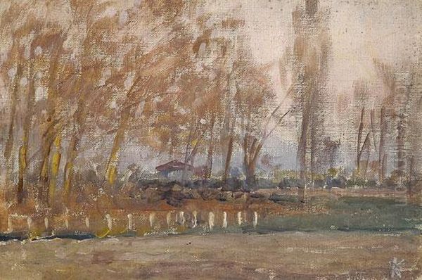 Oszi Taj Oil Painting by Aladar Korosfoi Kriesch