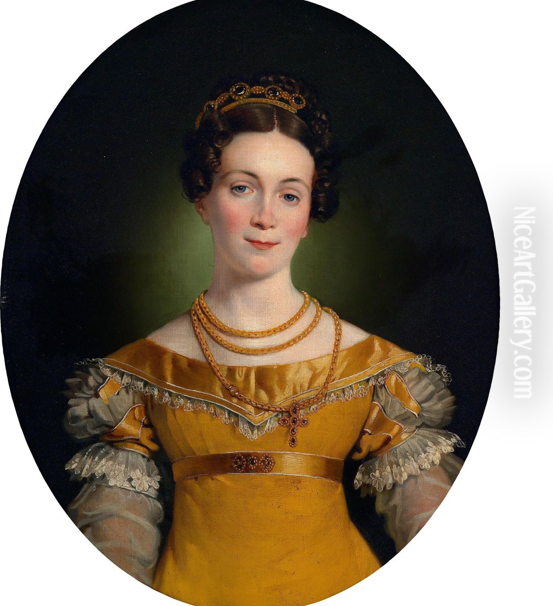 Ritratto Di Anna Obermayer Oil Painting by Johann Peter Krafft