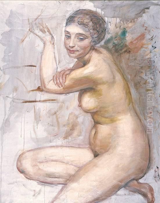 Akt Kobiecy Oil Painting by Roman Kramsztyk