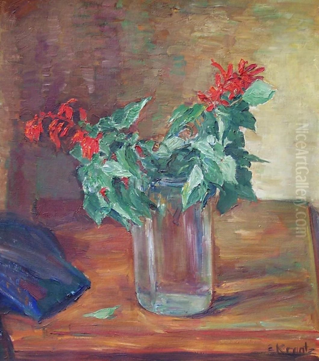 Blumenstilleben Oil Painting by Ernst Krantz