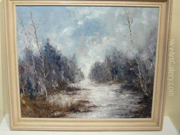 Paysage Oil Painting by Hugo Krings