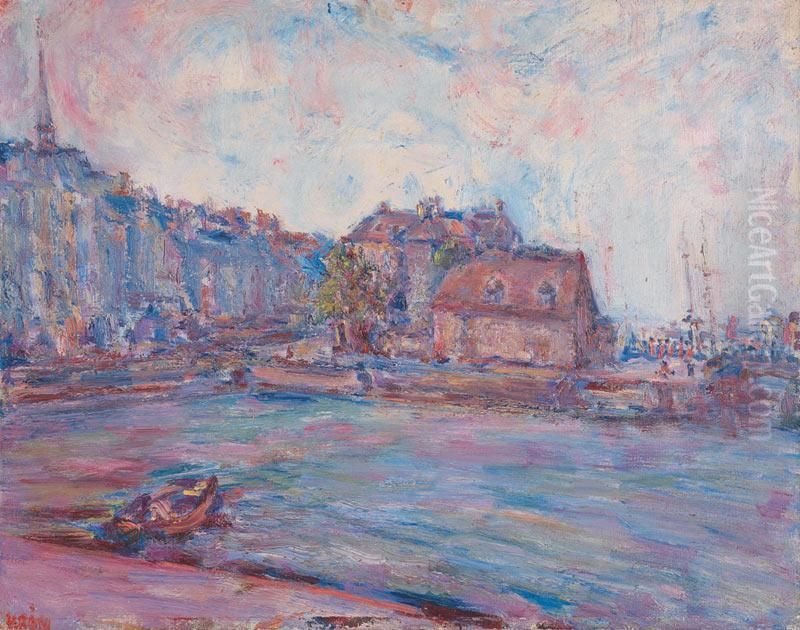 Le Bassin E Honfleur Oil Painting by Paul Kron