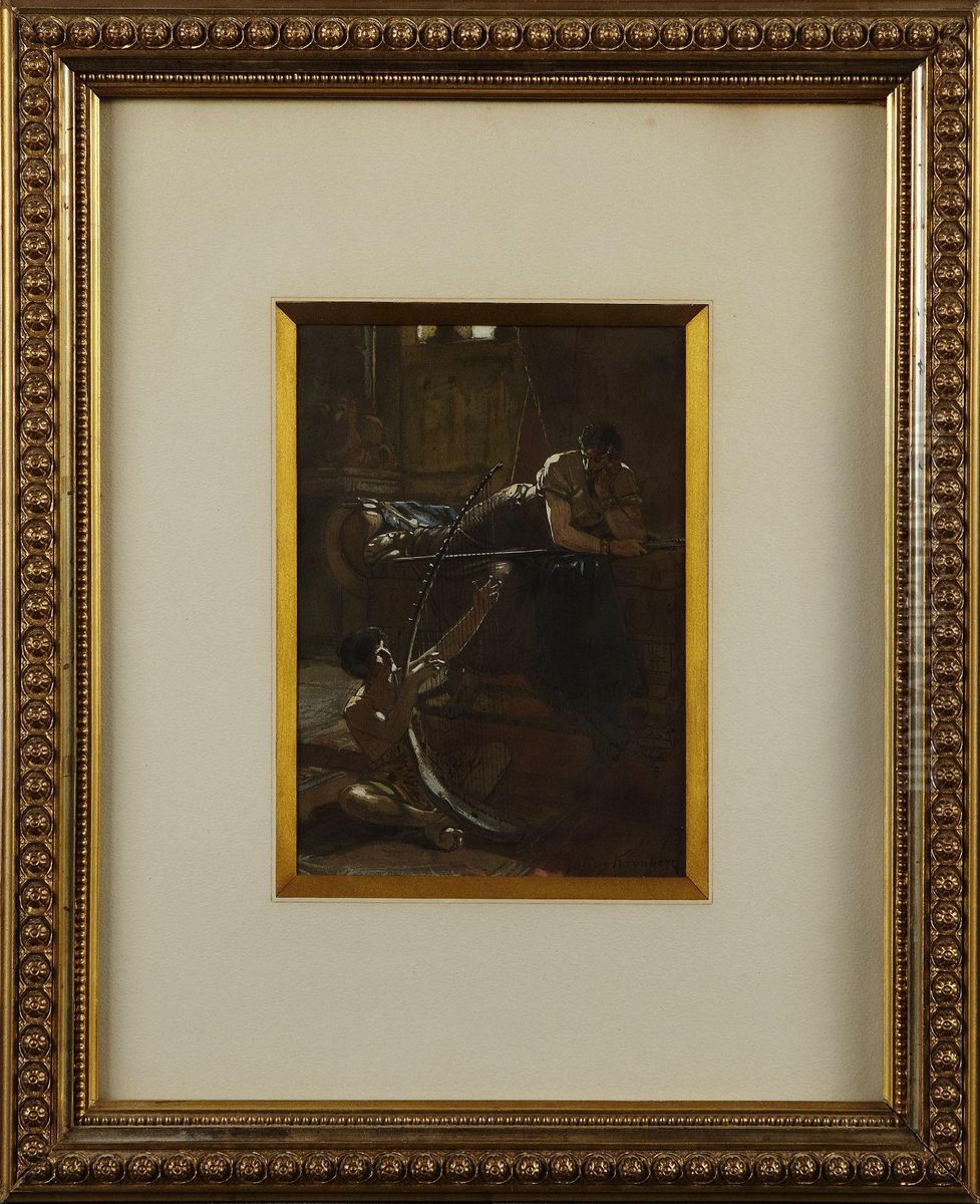 Pojke Medlyra Oil Painting by Julius Johann Ferdinand Kronberg