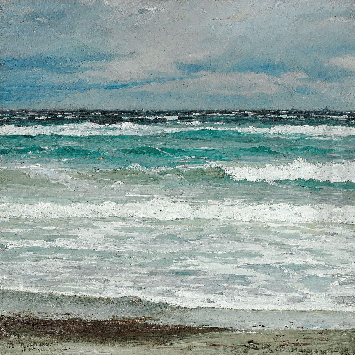 Seascape Oil Painting by Peder Severin Kroyer