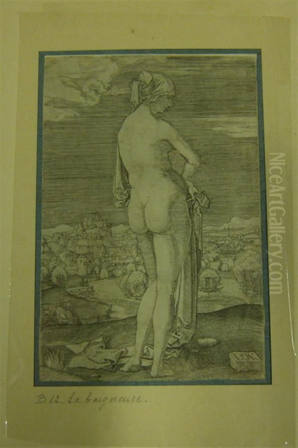 La Baigneuse. Oil Painting by Ludwig Krug