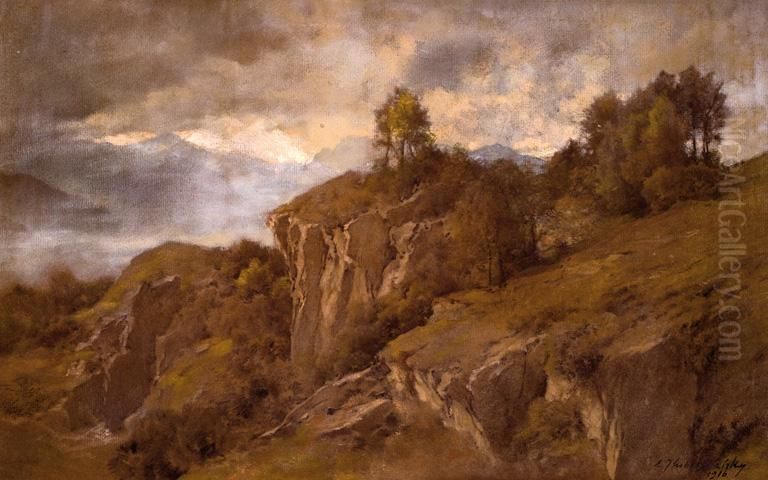 Pejzaz Z Ostwald Oil Painting by Erich Kubierschky