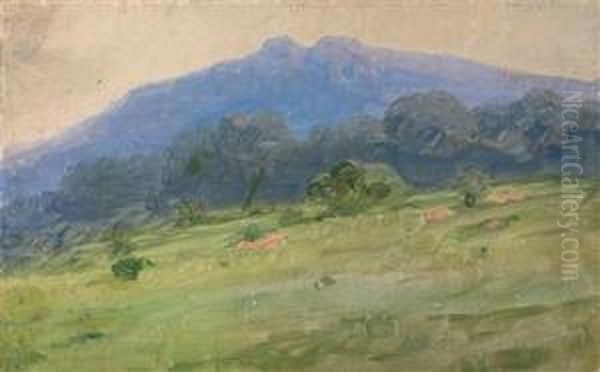 Landscape On The Crimea Oil Painting by Arkhip Ivanovich Kuindzhi